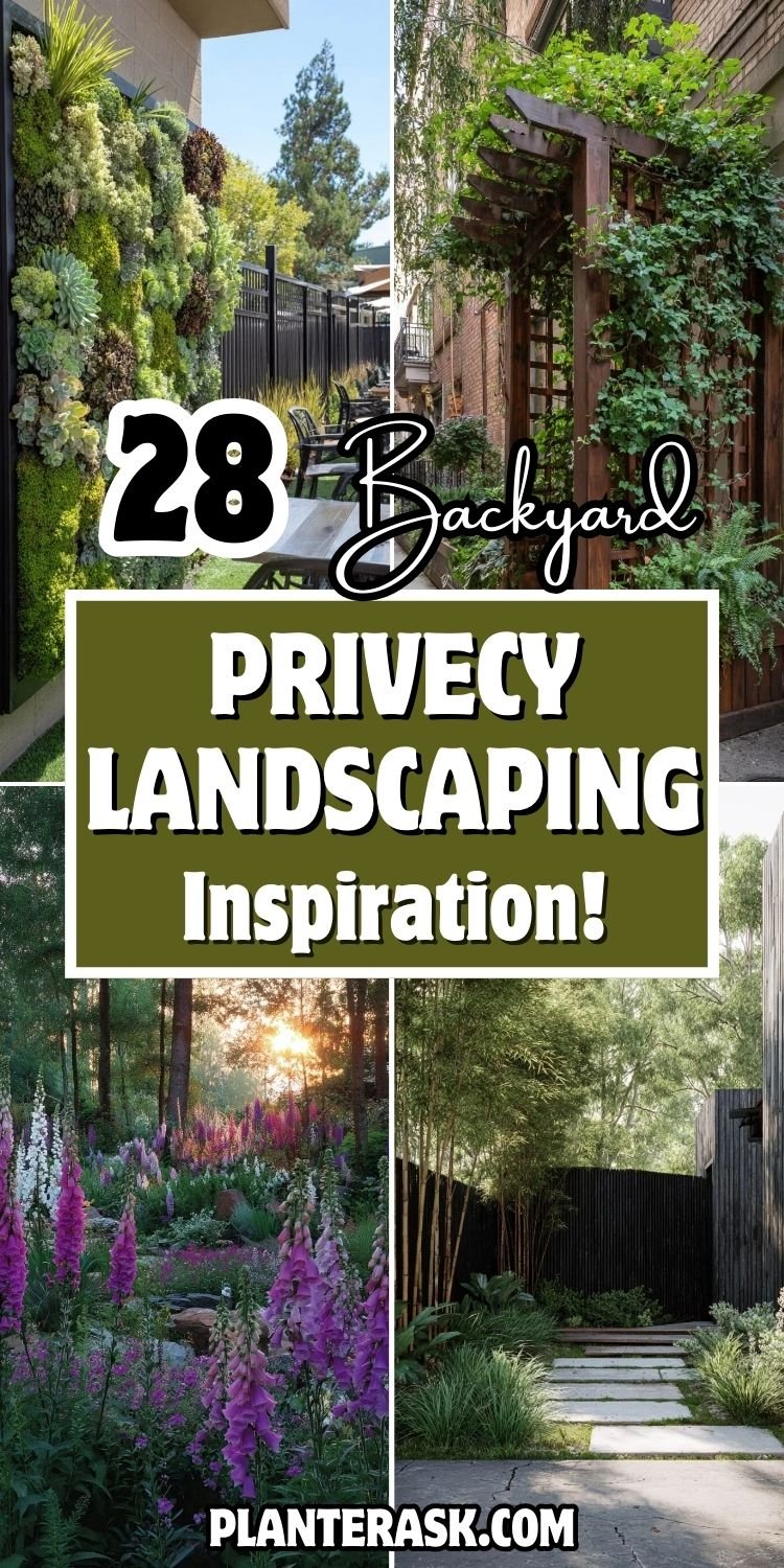 28 Backyard Landscaping Privacy Inspiration