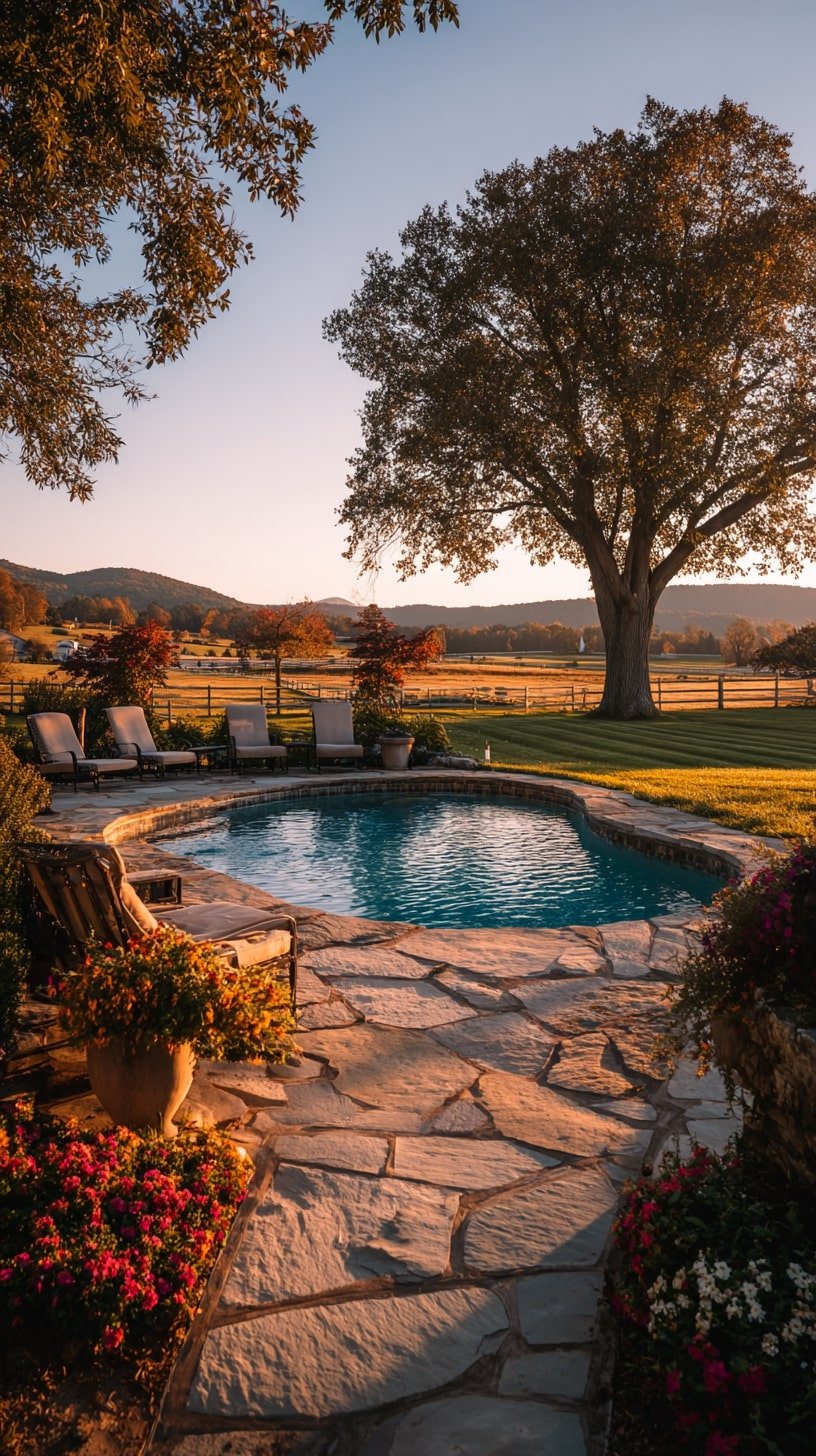 Flagstone and Garden Beds