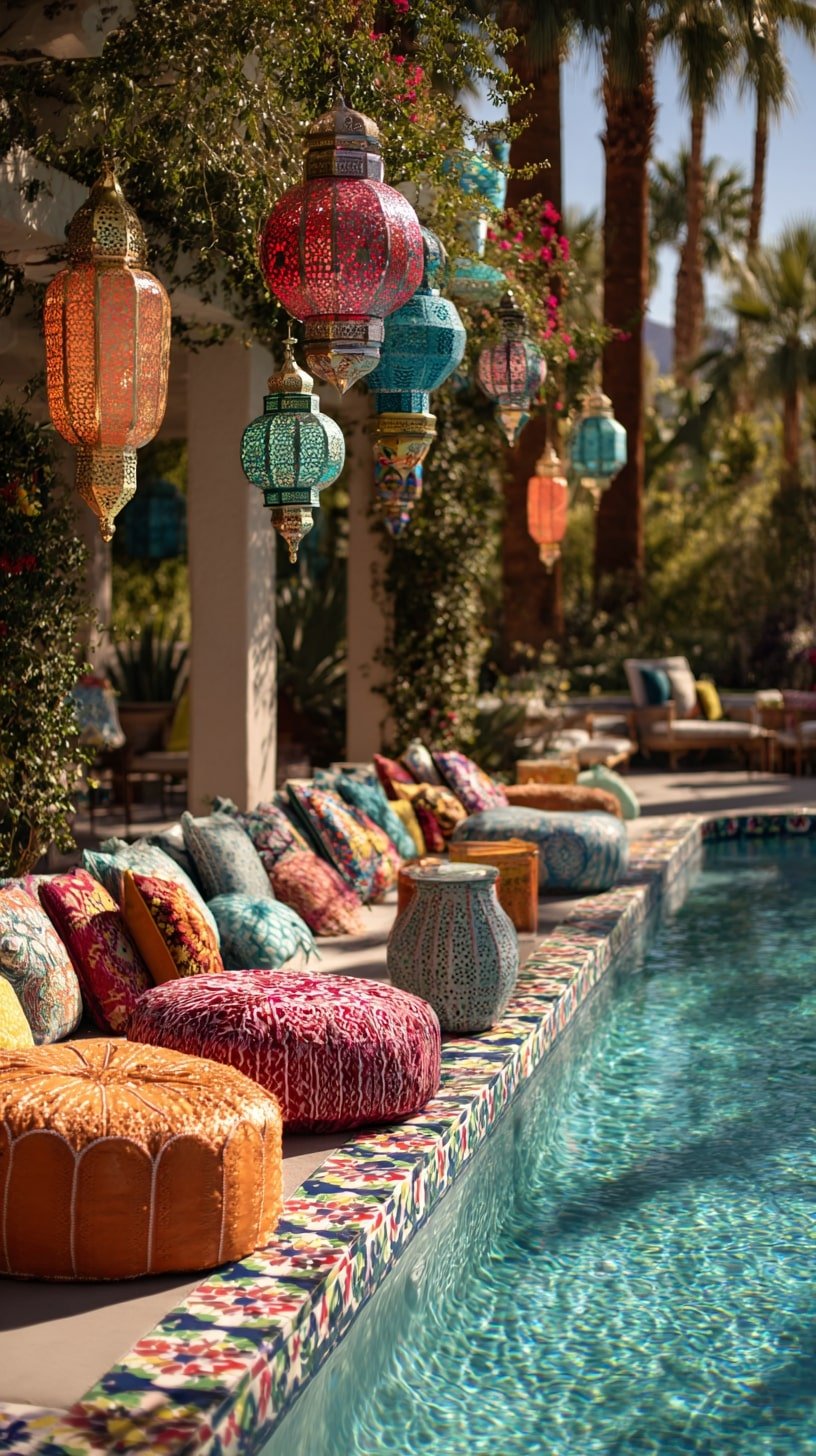 Moroccan Lanterns for Poolside
