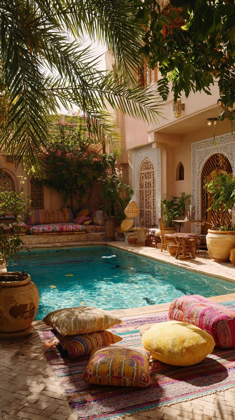 Moroccan-Inspired Pool Nook