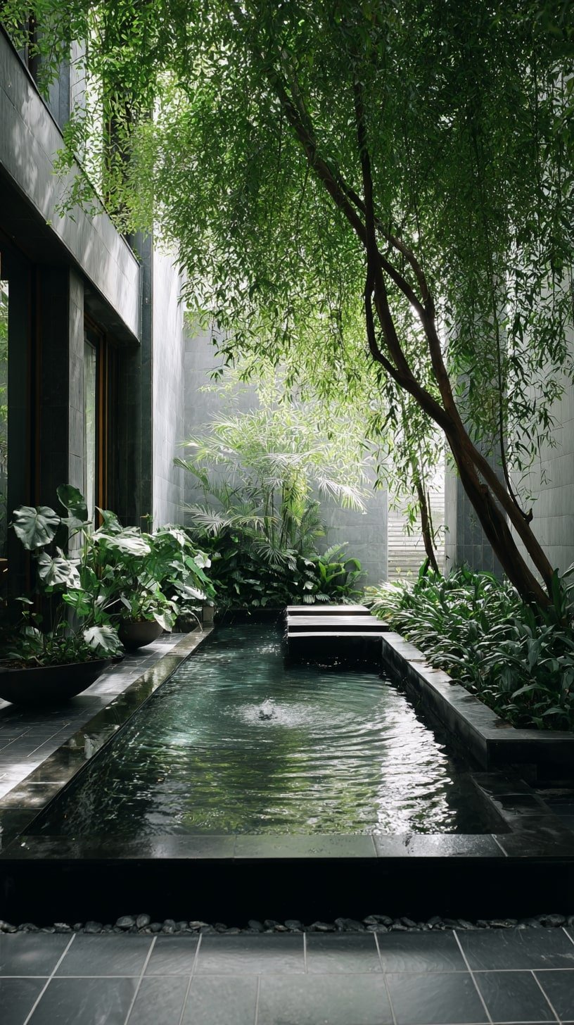 Pool beneath Overhanging Greenery