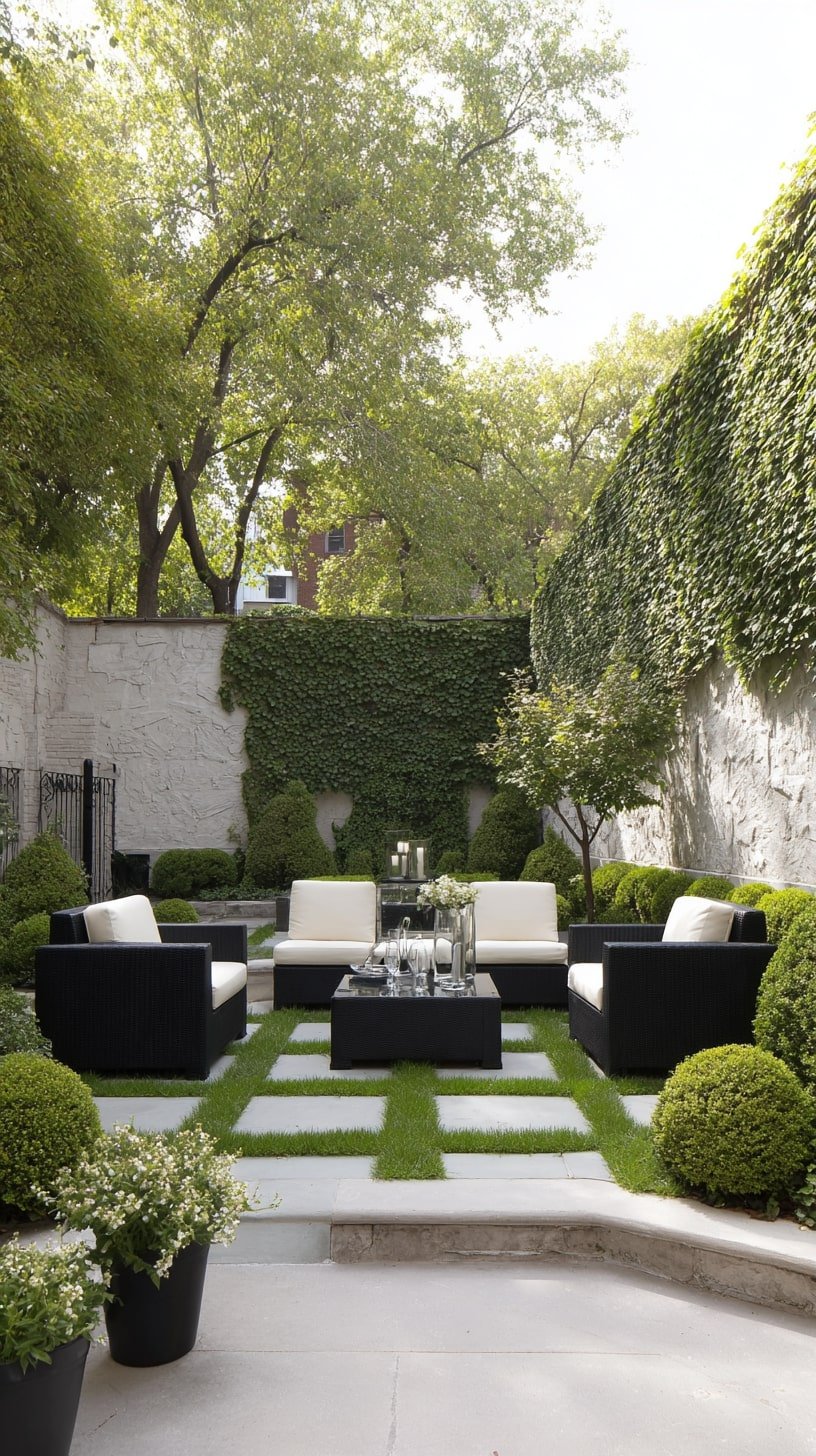 Drape Ivy Walls Around a Courtyard for Green Seclusion