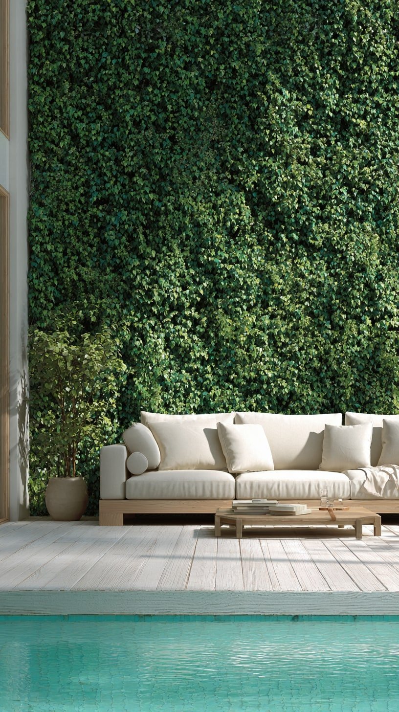 Wrap a Poolside Lounge in a Vertical Green Wall for Instant Seclusion