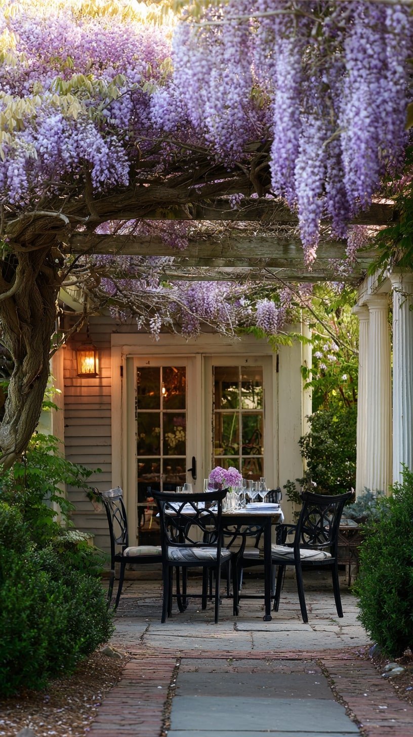 Train Wisteria Over a Pergola for Lush, Seasonal Privacy