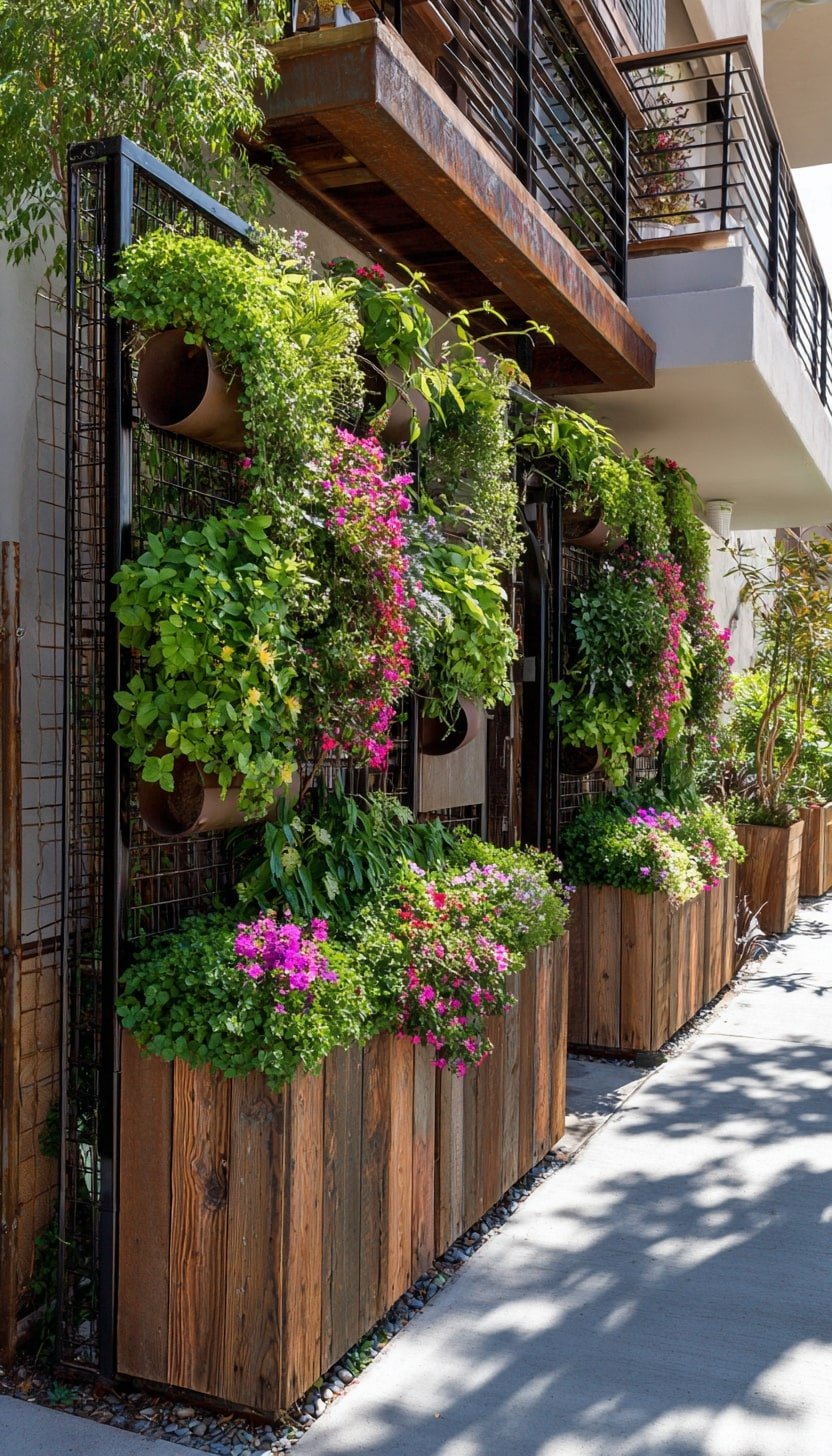 Pipe Planters and Vertical Frames