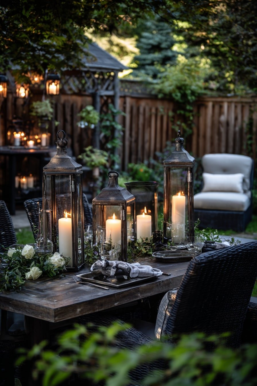 Cluster Tall Lanterns for Intimate Dining Glow