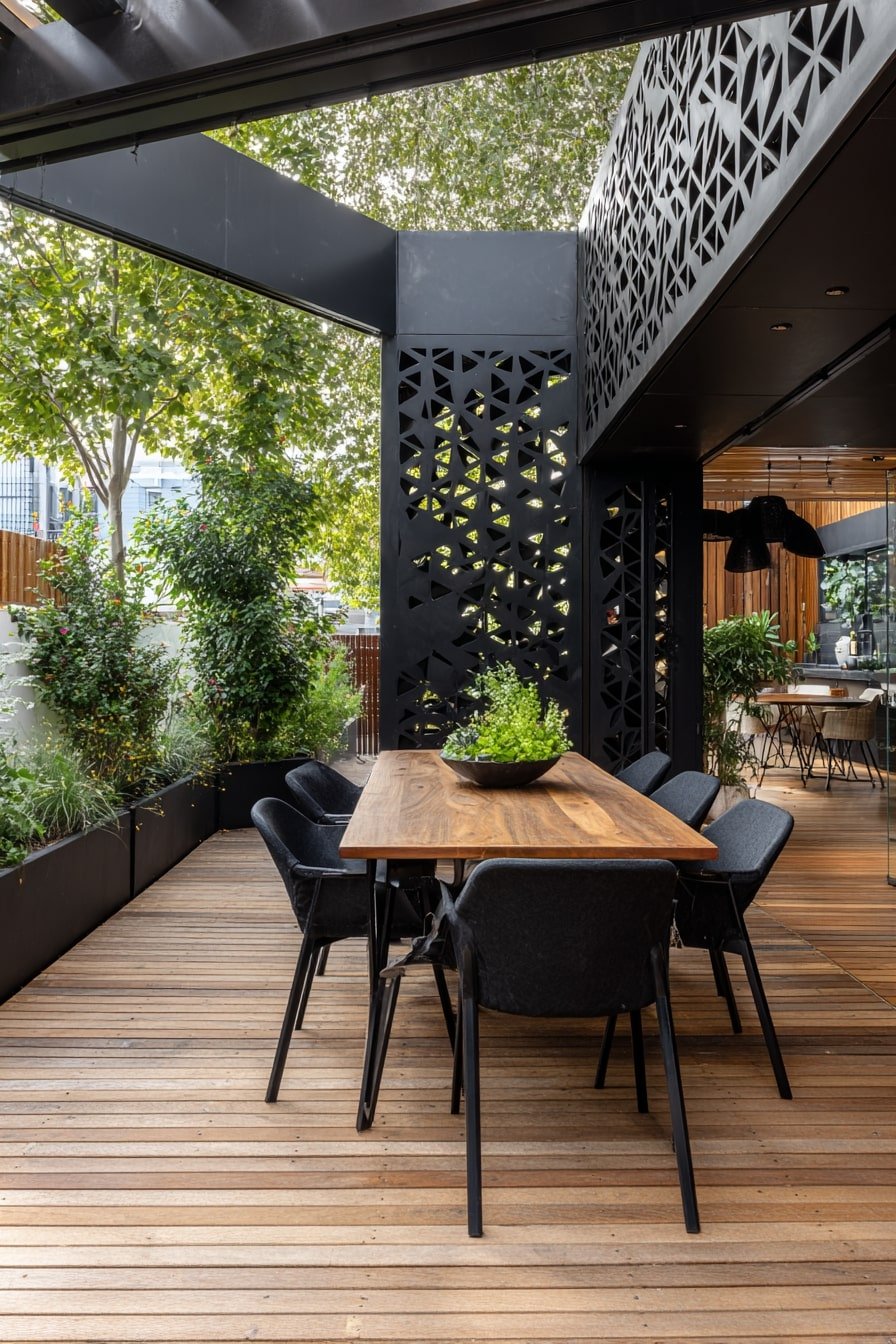 Use Laser-Cut Panels for Bold Deck Skirting