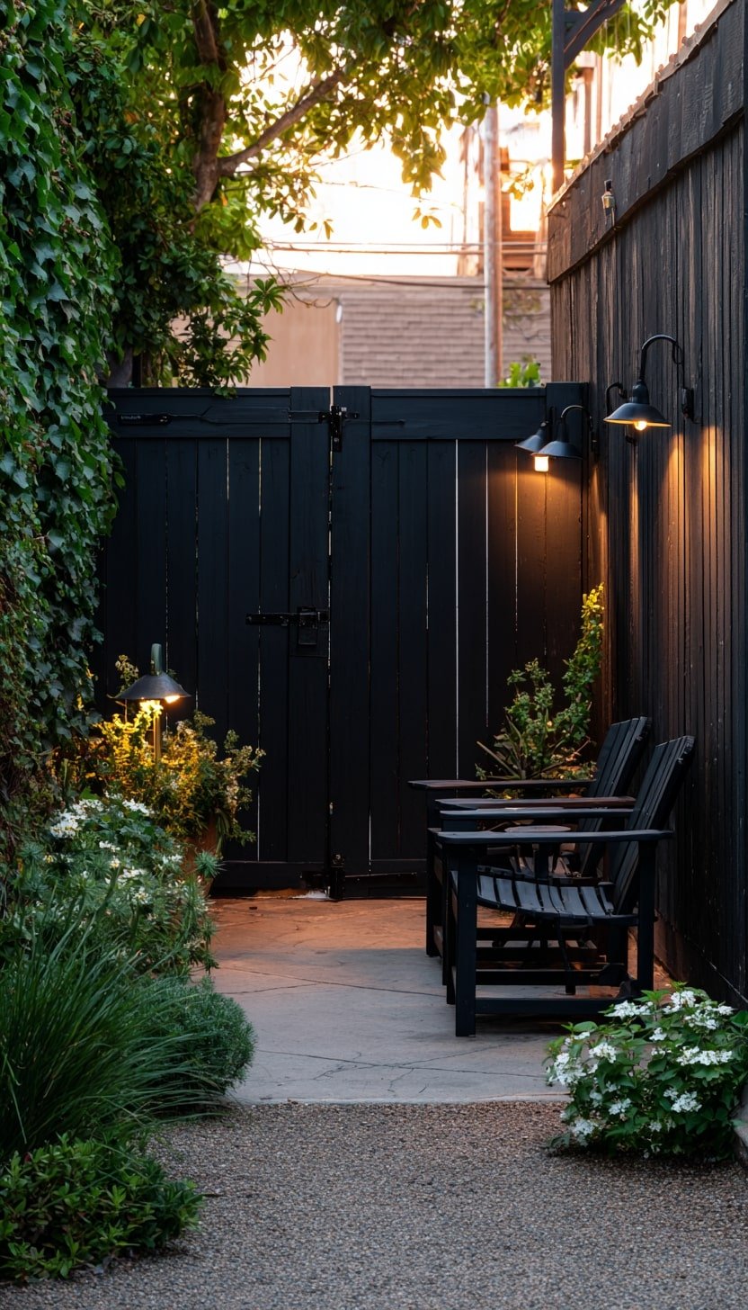 Privacy Wall in Matte Black