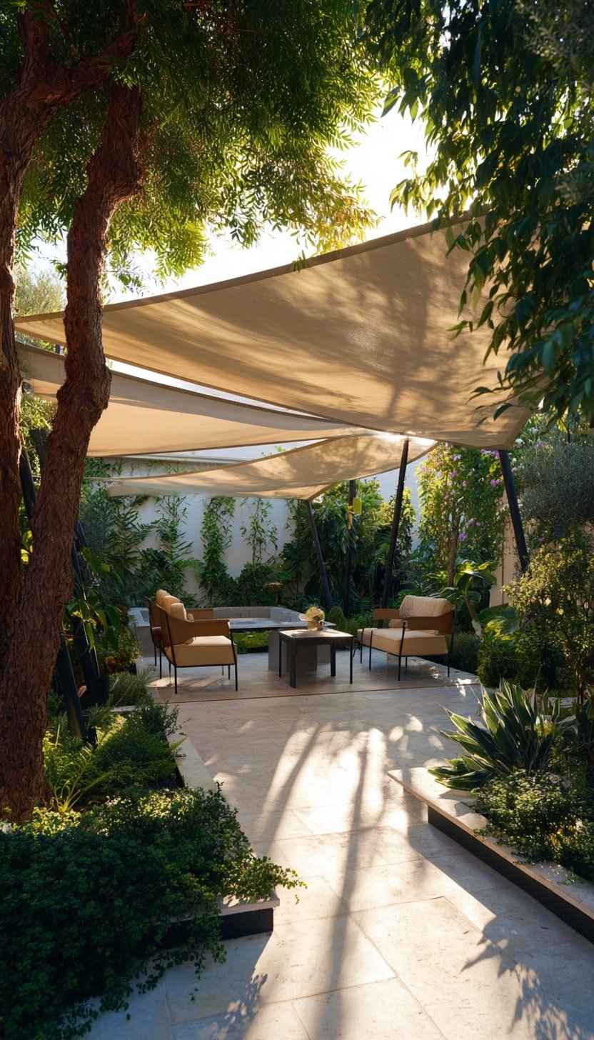 Canvas Sails for a Minimalist Shade