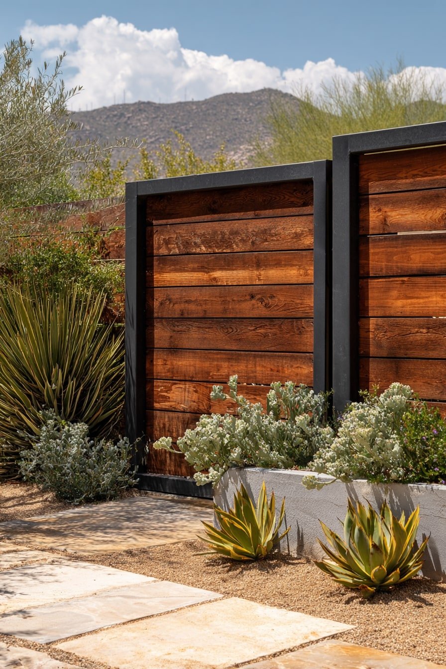 Frame Rich Wood Panels with Bold Metal Edges