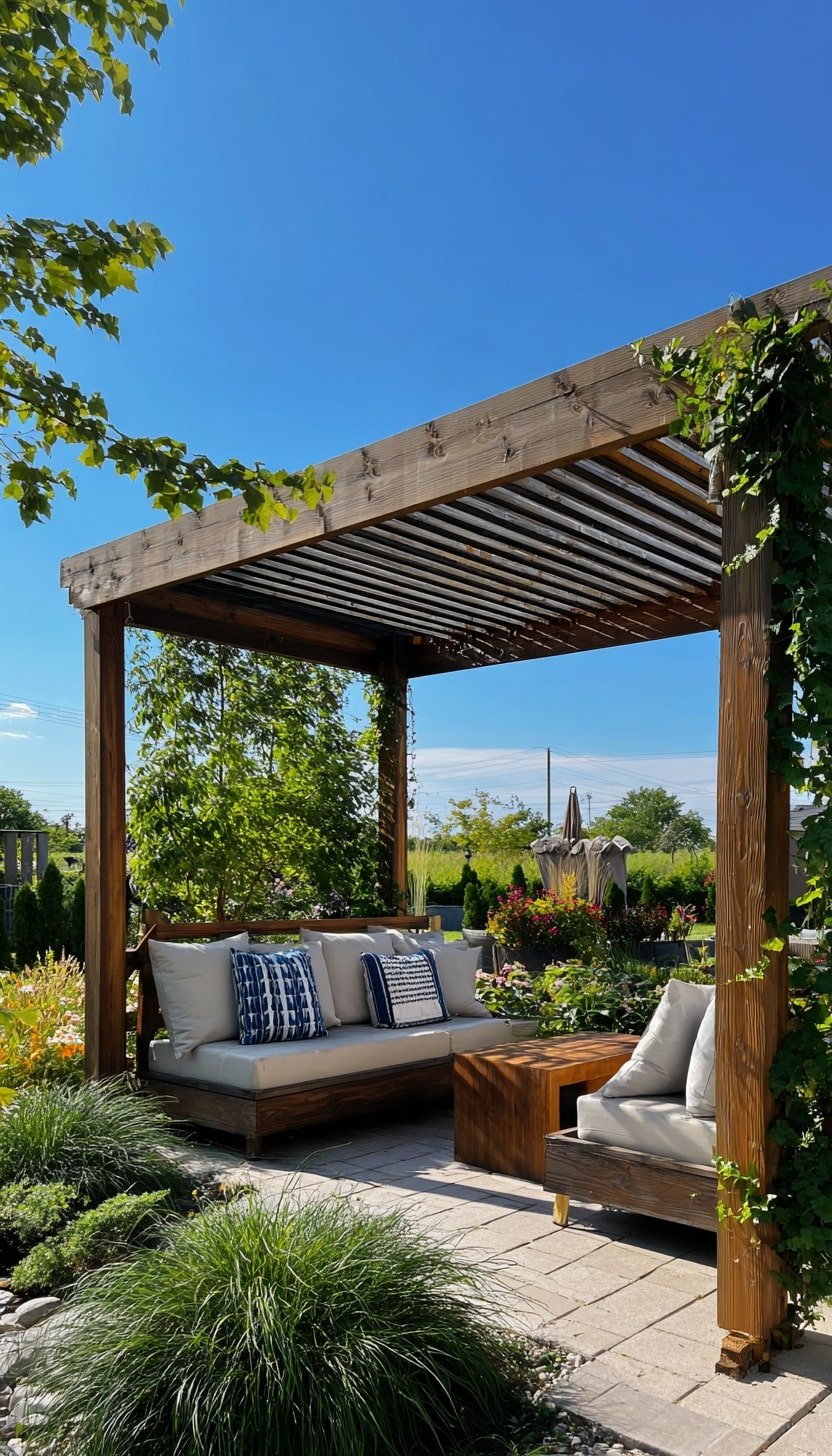 Bold Boxed Pergola Frame