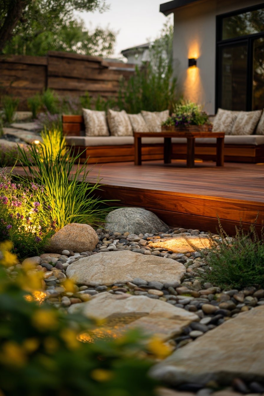 Pair Low Wood Skirting with a Rock Garden Edge