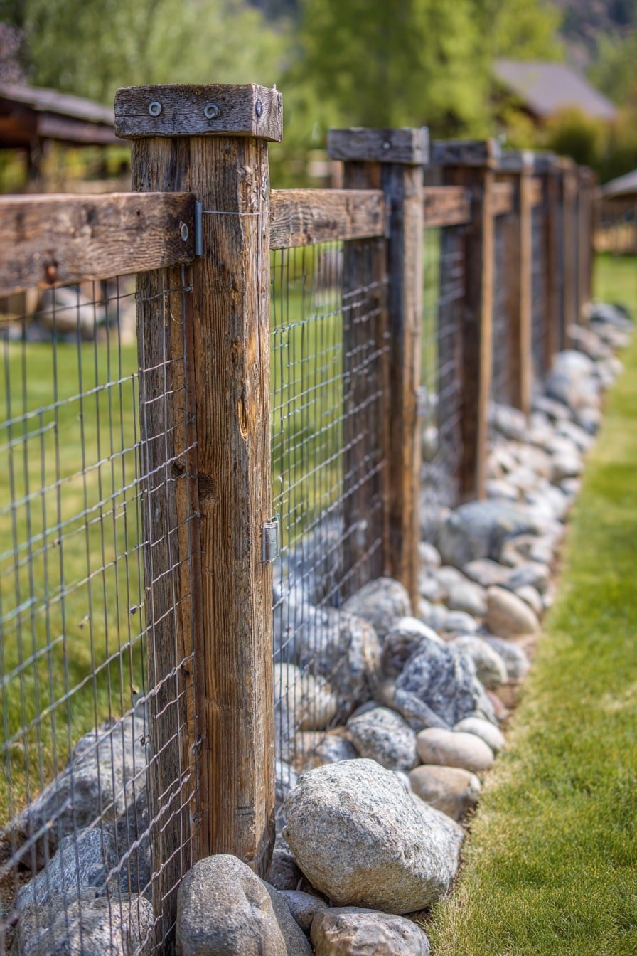 Line a Driveway with Wire-Mesh Fencing and Stone Base