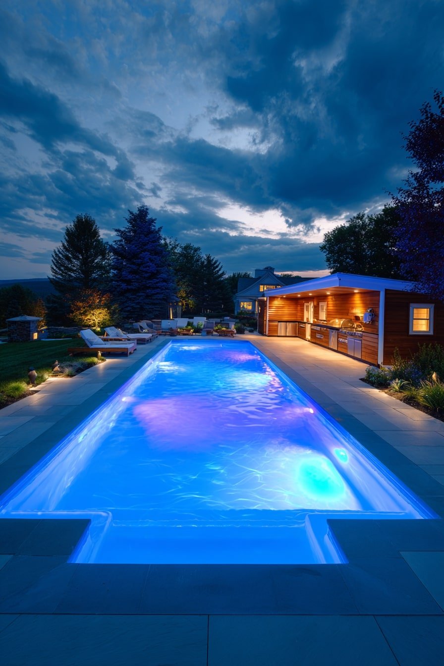  Install LED Pool Lighting for Evening Ambience and Depth