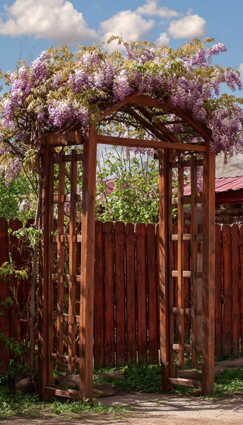 Bloom-Covered Trellis